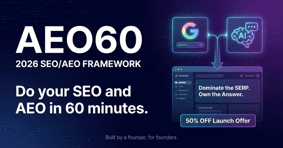 AEO60 • Do your SEO & AEO in 60 minutes